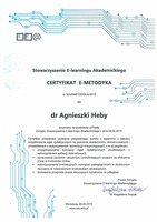 certyfikat dla dr agnieszki heby